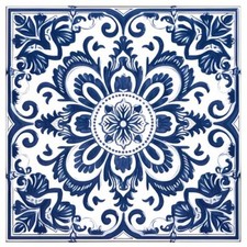 20x Portuguese Blue Peel and Stick Tiles Sticker Bathroom Kitchen Self Adhesive