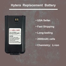 Replacement Battery for BL2001 Hytera Radio TC-610 TC-620 TC-626, 2000mAh Li-ion