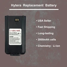 Replacement Battery for BL2001 Hytera Radio TC-610 TC-620 TC-626, 2000mAh Li-ion