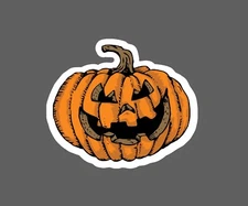 Jack-O-Lantern Sticker Spooky Waterproof Horror Scary Gift NEW