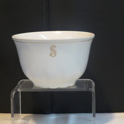 Antique HOMER LAUGHLIN 36s Bowl, Monogramed S - ''The Angelus'' Shape, HTF, NICE!