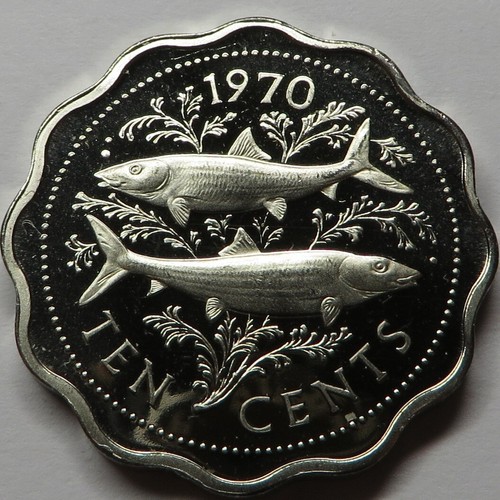 Bahamas 10 Cents 1970 Copper-Nickel KM#4 Proof