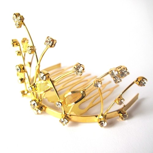 Tiara Combs Wedding Ladies Bridal Crystal Crown Head Piece Hair Accessories - Picture 127 of 128