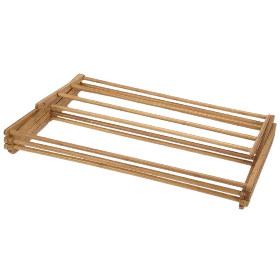 木制干燥架竹制衣服干架可折叠小型可折叠干架 — 第 3/3 张图片