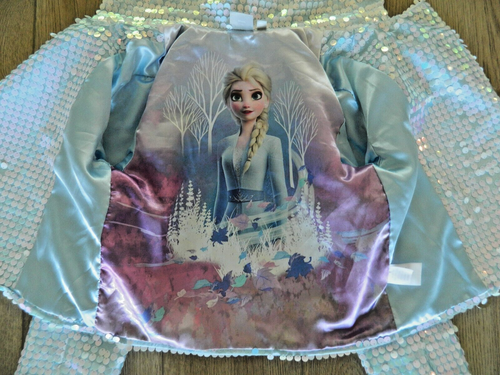NEW Disney Frozen II Elsa Iridescent Sequin Jacket Size Girls 7-8 Medium - Picture 4 of 7
