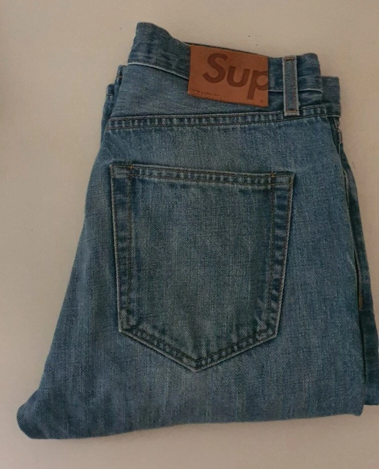 Jean slim Supreme taille 30 W30 L30 denim bleu made in U.S.A homme jean