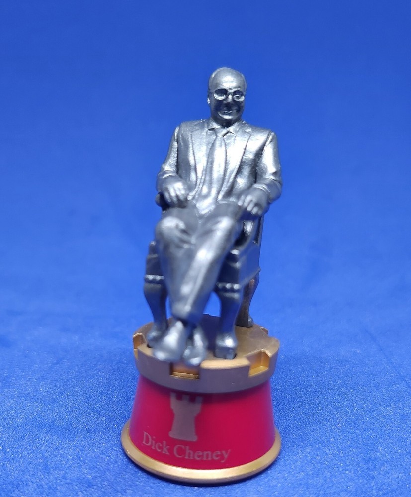 Dick Cheney Statue Mini Figure Display Piece Wood Base 3 Inch Collectible