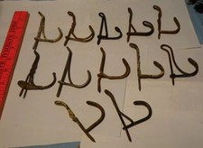   Lot of TWELVE 12 - VINTAGE - WIRE COAT HOOKS - LOT number 1  