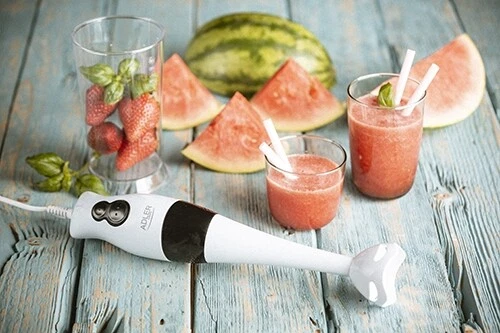 FRUSTA FRULLATORE SBATTITORE ROBOT DA TAVOLO A IMMERSIONE CON ACCESSORI TRITATU - Immagine 3 di 4