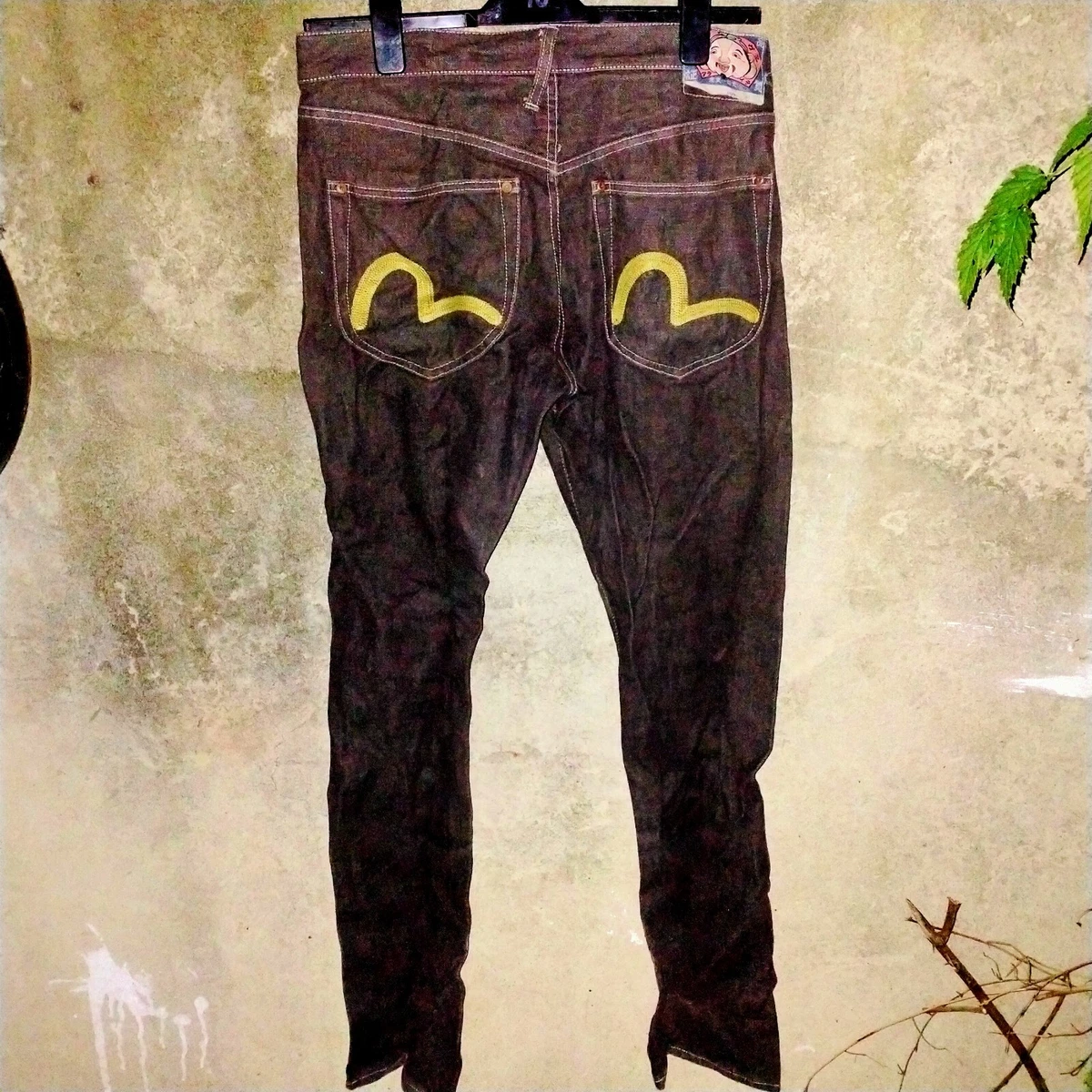 Evisu EV 0331 black denim jeans W32 L36 mens 214 eBay