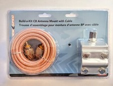 Montaje de antena CB Build-a-Kit con cable coaxial de cobre transparente Mini 8 de 18'