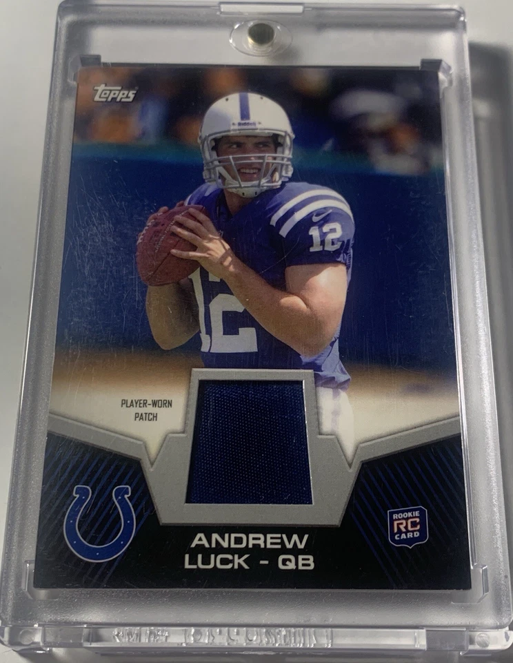 2012 TOPPS ANDREW LUCK ROOKIE JERSEY RELIC PATCH #RP-AL RC Indianapolis Colts - Image 2 of 4