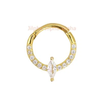 925 Echt Silber Nasen Piercing Nasenring Helix Daith Ring Creole A4612 - Bild 1 von 4
