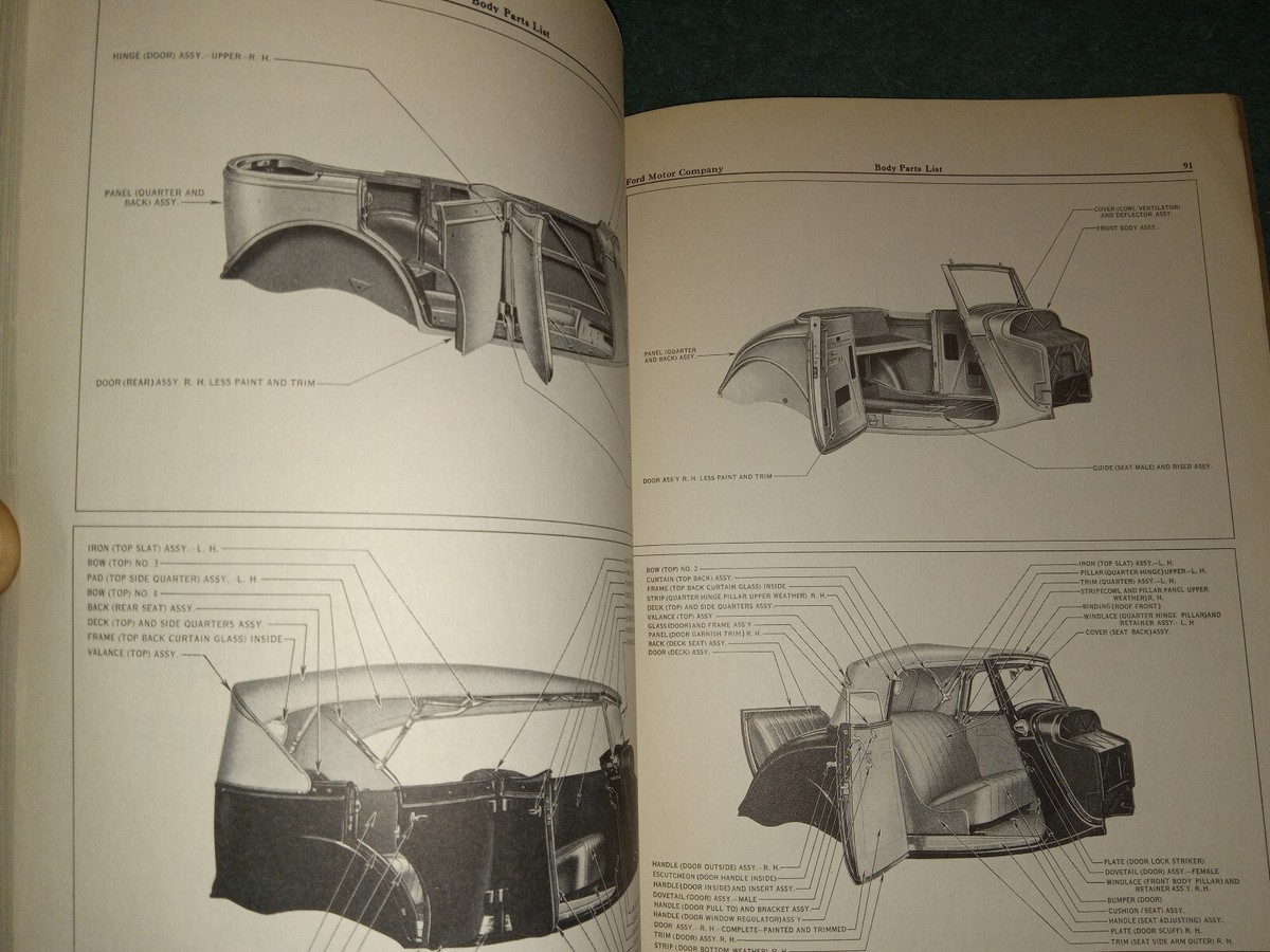 358プロフ必読！ページ 1933 / 1934 FORD CAR & TRUCK BODY PARTS CATALOG / ORIGINAL