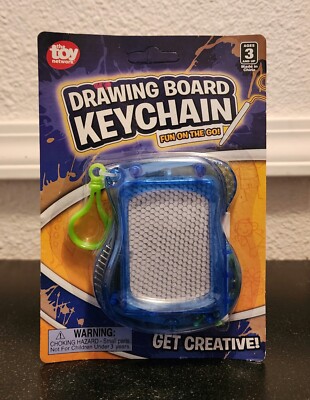 Toy Network Kid's Drawing Board Game Keychain Blue Mini Magnetic