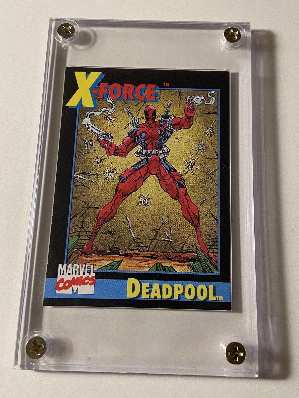 Deadpool 1991 Impel Marvel X-Force Promo Rookie Card #3. Crisp Corners