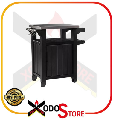 Kleiner Tisch für Grill PVC Kunststoff Keter Modell Unity Graphit Ecom - K253041