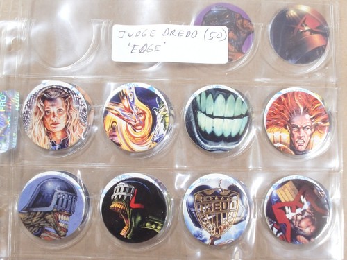 POGS/MILKCAPS "JUDGE DREDD" BY EDGE COMPLETE SET OF ALL (50) SHEETED - Picture 2 of 7
