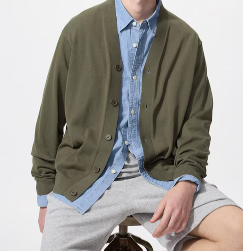(ASK availability first)UNIQLO Knitted V-neck cardigan new - Picture 2 of 6