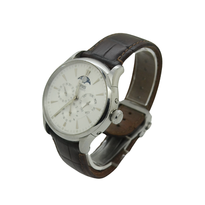 ORIS Artelier Complication 2007 Brown Leather Strap Watch 07 32 18