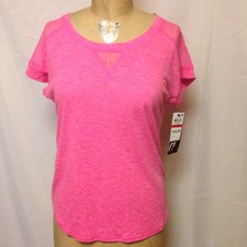 Ideology mesh T -Shirt molten pink 76054P250 XS NWT