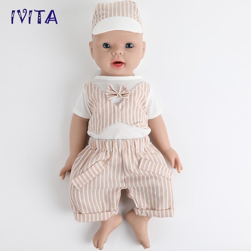 IVITA 20'' Full Silicone Reborn Baby Boy Solid Silicone Doll Can Take Pacifier - Picture 3 of 12