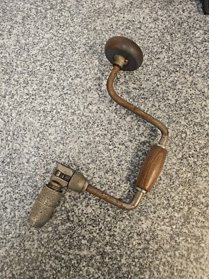 Vtg Stanley Handyman No H1253 Hand Drill Ratchet Brace Made USA