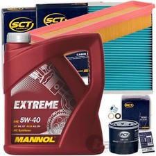 INSPEKTIONSPAKET FILTERSET+MANNOL 5W40 ÖL passend für RENAULT CLIO II KANGOO 1.2