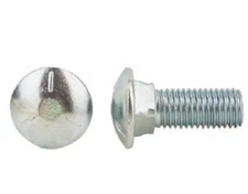 1/2-13 X 2-1/2 Zinc Plated Carriage Bolts With Nuts & Flat Washers