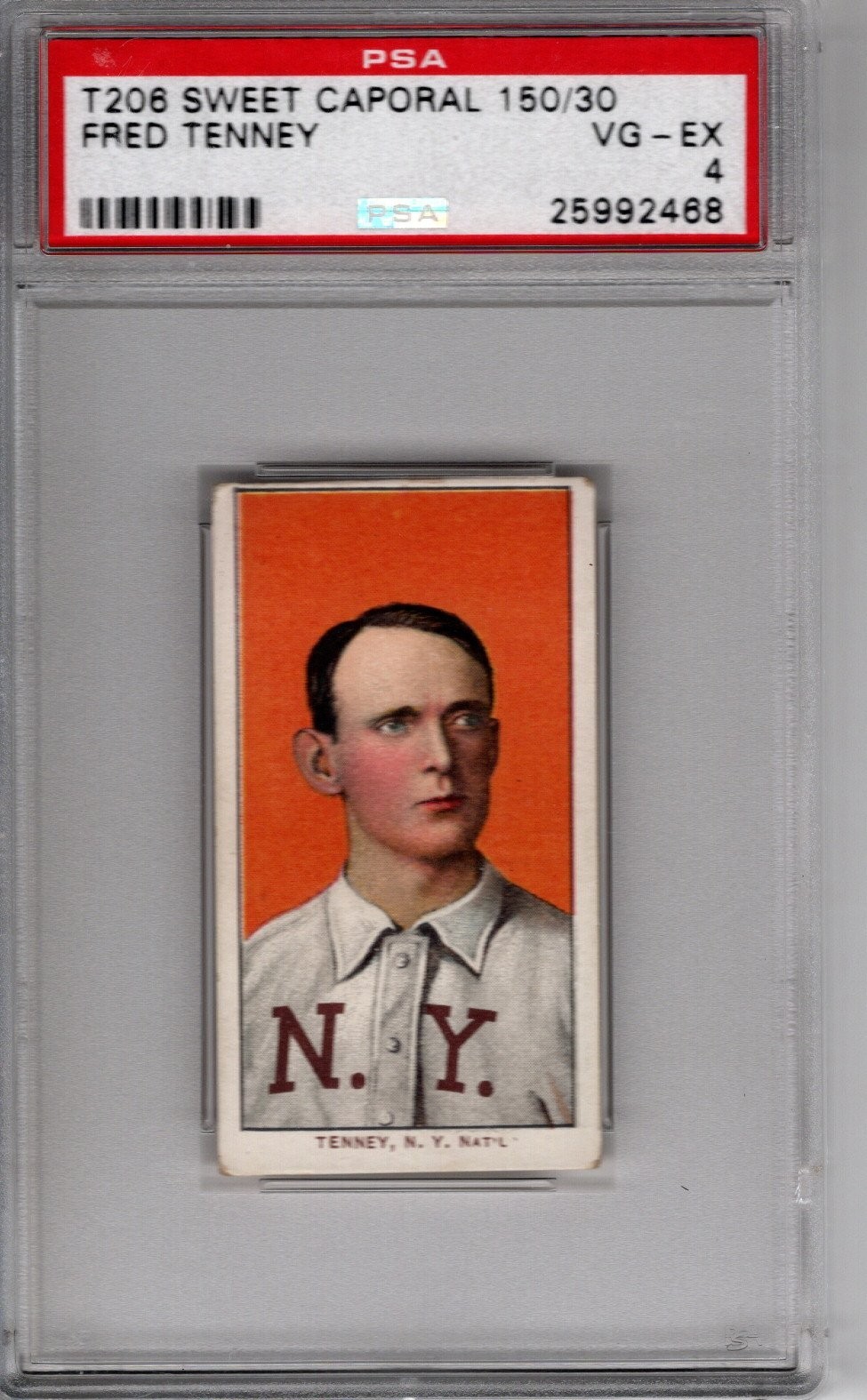 T 206 PSA  Fred Tenney   PSA 4  Portrait