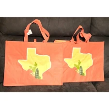 H.E. B. Destination Holiday Texas Reusable Shopping Bags - Large Totes- 2pcs