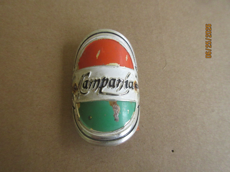 Vintage Campania Bicycle Bike Head Badge Emblem - Name Plate 2"