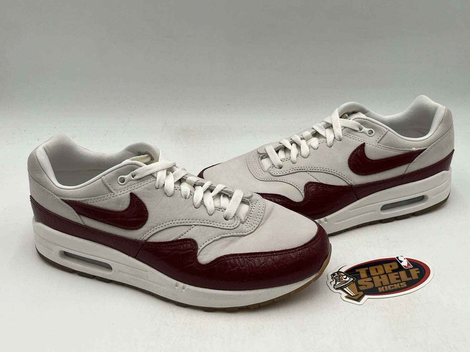 Nike Air Max 1 LX Team Red Croc 2024 taglia 10 8 5 autentiche scarpe da ginnastica runner basse