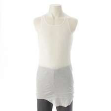 Rick Owens 24SS Basic Rib Sleeveless Tank Top White XL Unused Style