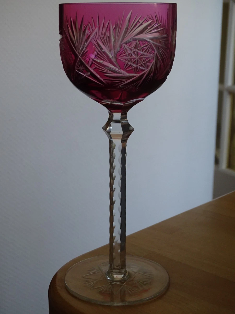 Lot De Verres à Vin Ancien Römer / Roemer En Cristal Taillé - Très Bel état