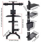 Yescom NexusX Commander Max Mobile PC Stand w/ Dual Monitor for Screen Up to 32" — photo 9