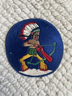 Vintage Military Native American Archer Embroidered Patch 4.5” WWII Korea Era?
