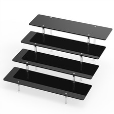 Acrylic Riser Display Stand, Black 4 Tier Cupcake Stand Risers