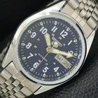 VINTAGE SEIKO 5 AUTOMATIC 6309A REFURBISHED JAPAN MENS BLUE DIAL WATCH a441648-1