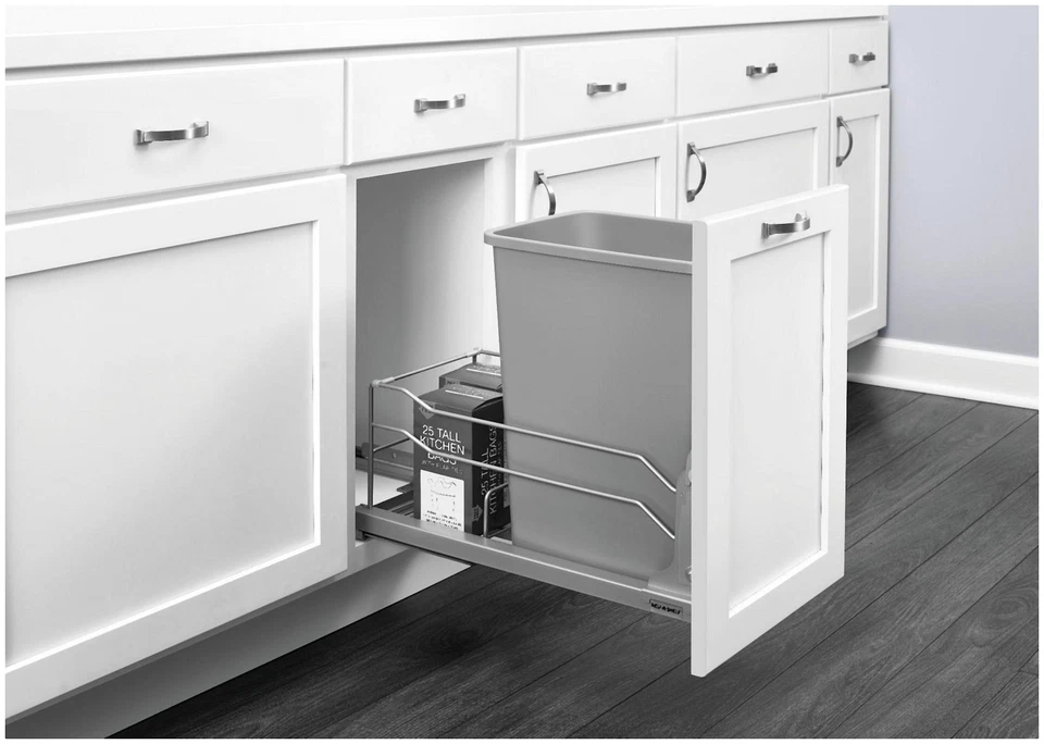 Rev-A-Shelf 53WC-1535SCDM-1 Modern 11"W 35 Quart Pull Out Trash - Black - Image 2 of 4