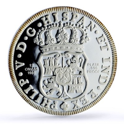 Mexico Pillar Dollar 8 Reales 1732 Restrike 12 oz silver medal