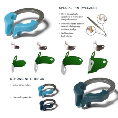 Dental Matrix Bands Ring Sectional Matrice Clamp Fit Garrison Palodent V3 System