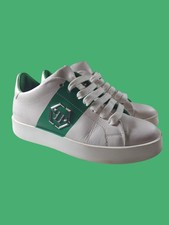 ​Sneaker Philipp Plein Uomo Bianco/Verde Logo Esagonale Taglia 40 Pelle Made in
