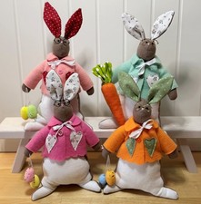 Osterhase Pink Stoff Häschen Puppe Tilda Skandinavisch Ostern Landhaus Hygge