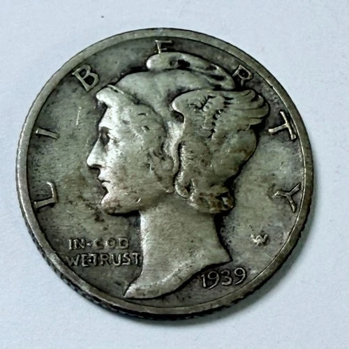 1940 Mercury Dime, Winged Liberty Head, 90% Silver, Extra Fine Condition #4011