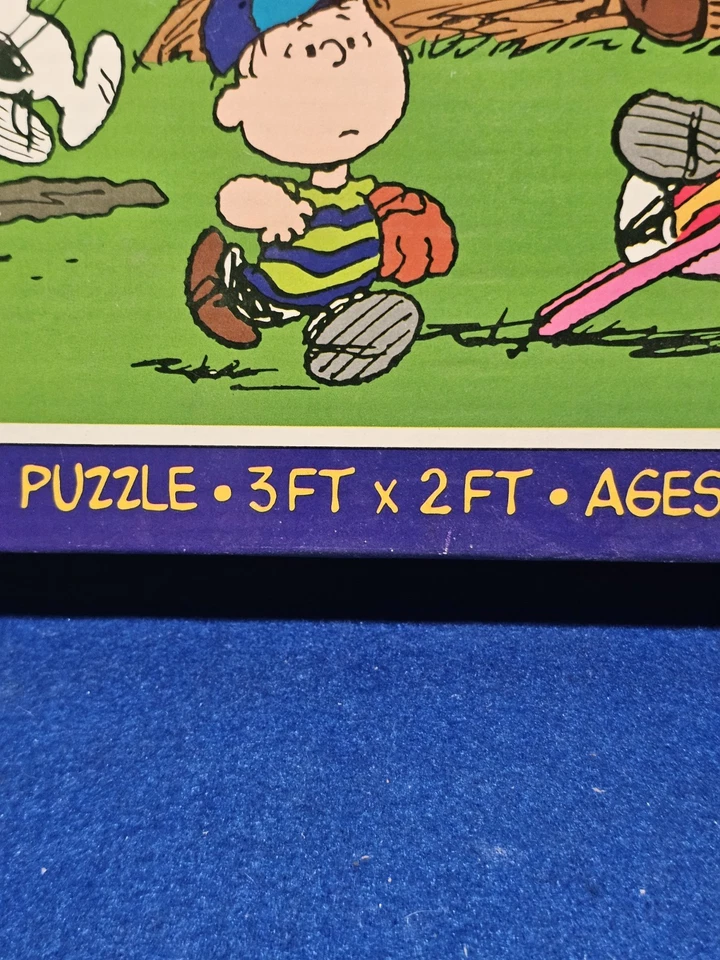 Rompecabezas de piso de béisbol Peanuts Gang 1998 de colección de Ceaco #1242-2 48 piezas 36"x24" Foto 2 de 4