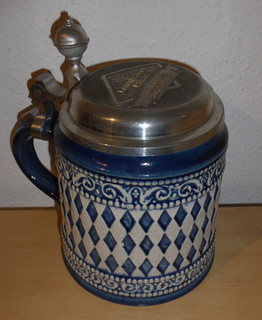 alter Bierkrug LÖWENBRAUEREI PASSAU AG Bayern Sammler 19?? Vintage Kellerfund