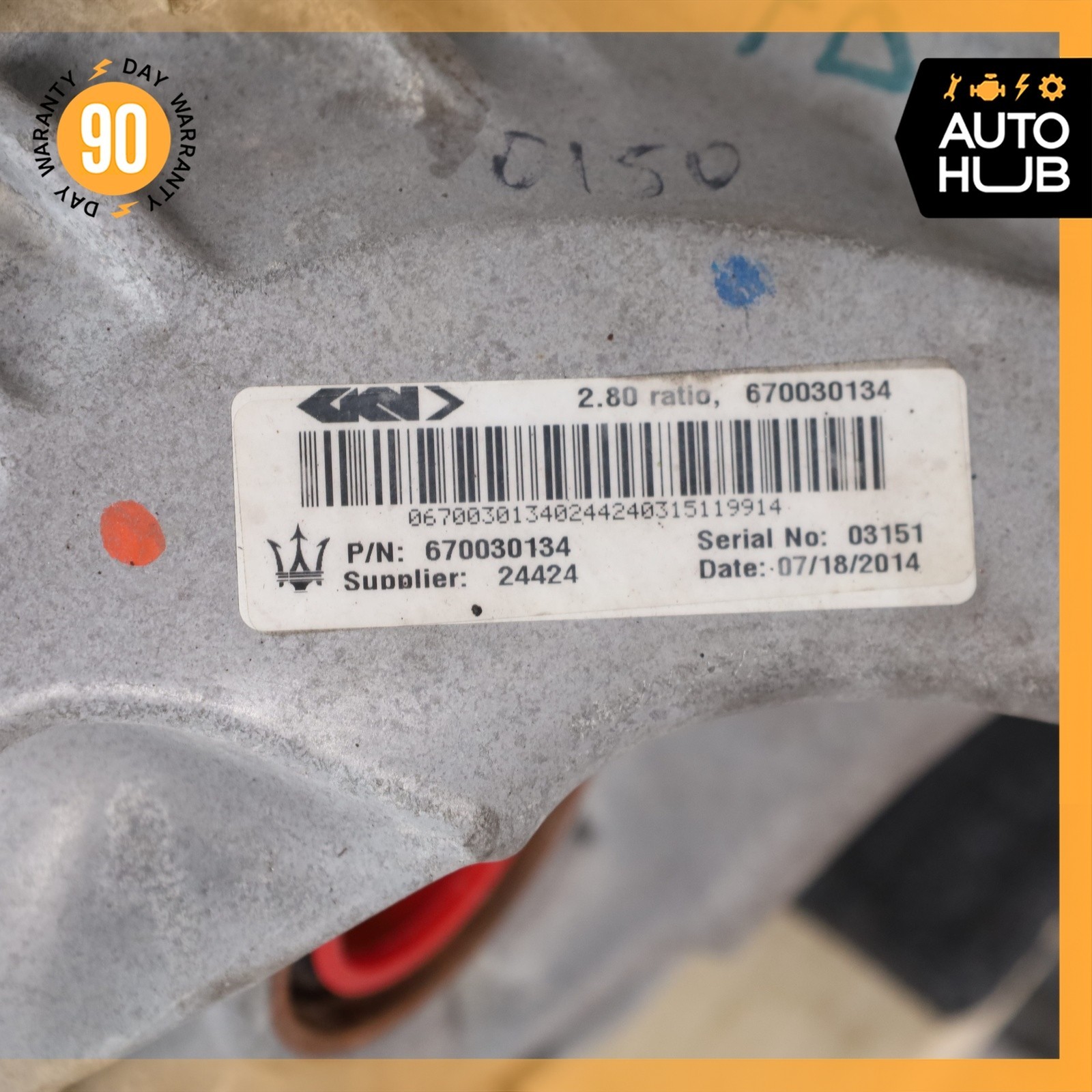 14-24 Maserati Ghibli M157 Rear Differential Diff Axle Carrier 2.80 OEM 82k