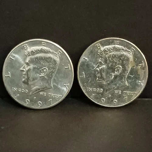 1997 P & D Kennedy Half Dollar 50 Cent Coin Avg Circ