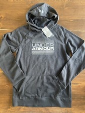 NEW Boy's Youth XL Under Armour Polyester Loose Fit Hoodie - Black/Gray/White